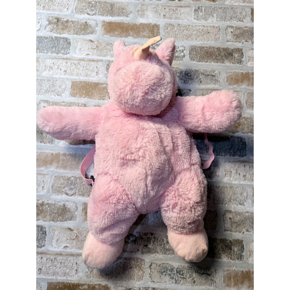 Pink Plush Unicorn Backpack Rainbow Mane Sparkle Horn Kids Bag